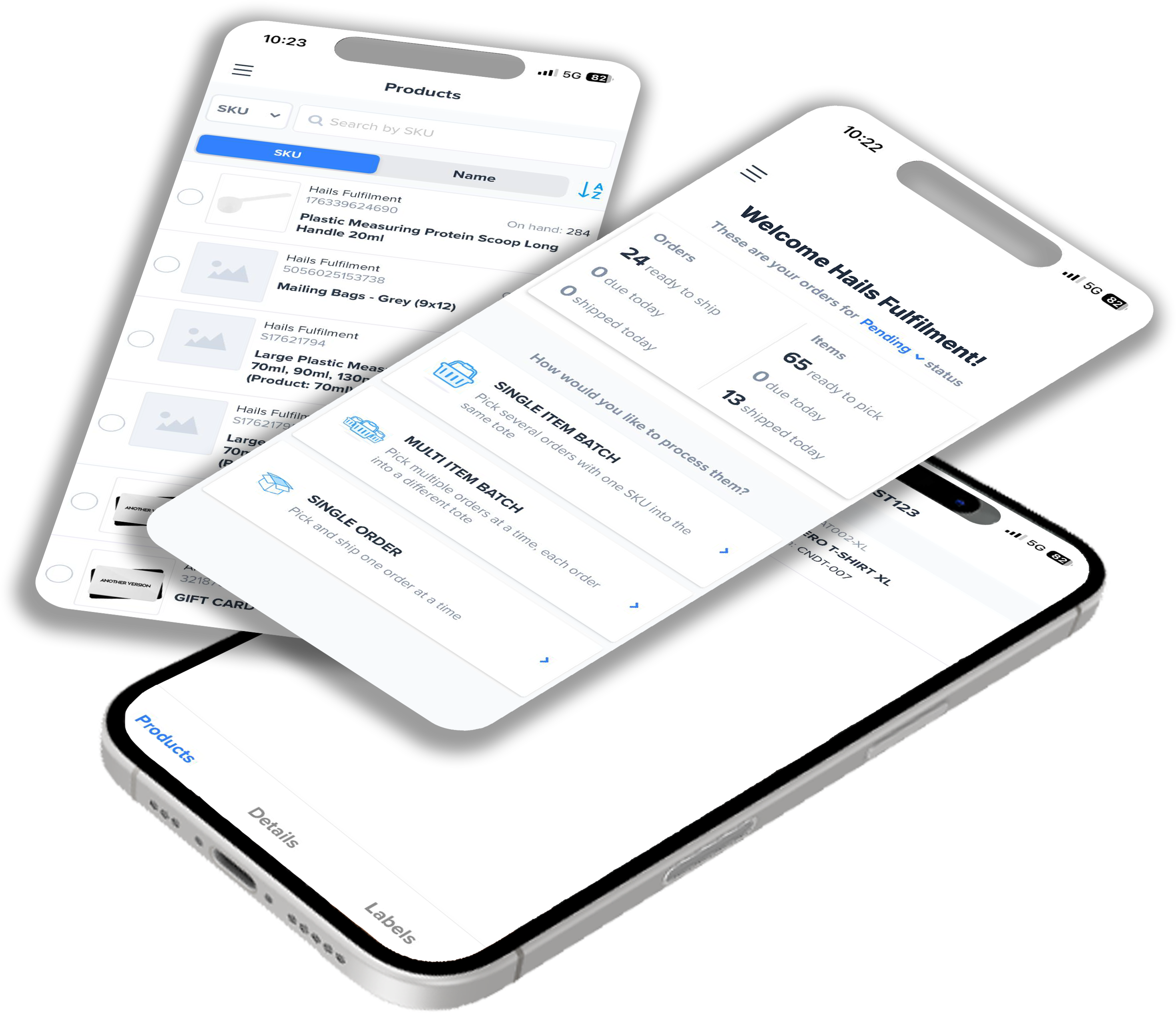 A computer screen showing a dashboard of the fulfilment platform